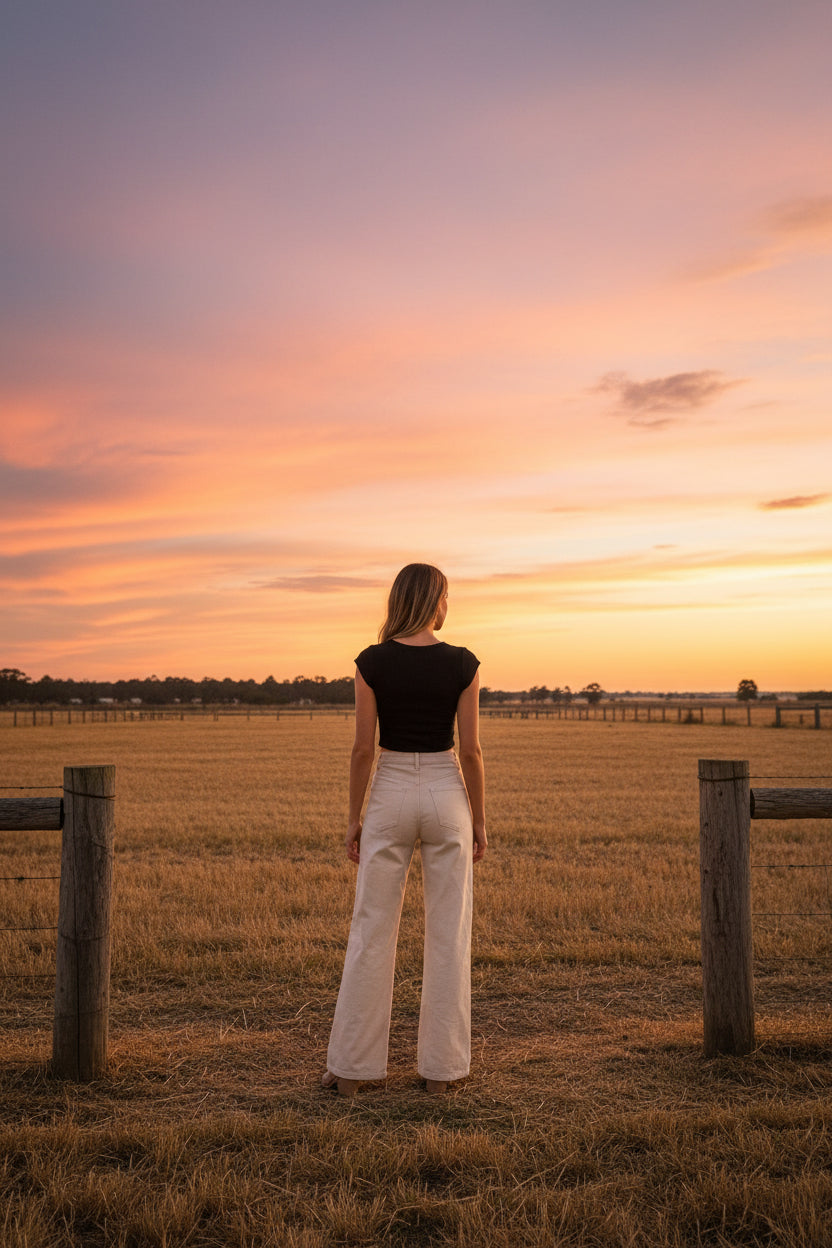 Carolina Denim Cream Jeans