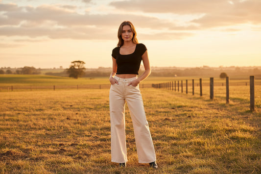 Carolina Denim Cream Jeans