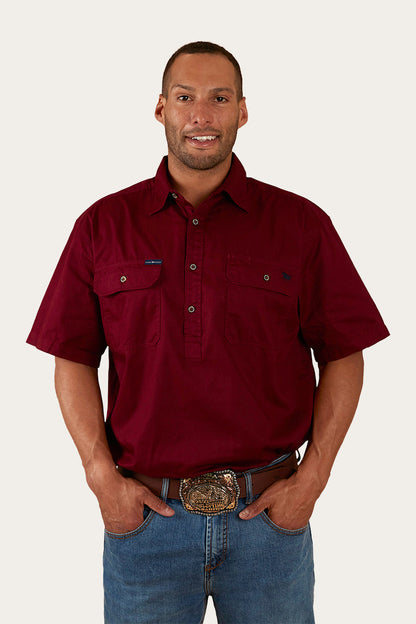 Ringers Western Pack Saddle Men's Short Sleeve Half Button Work Shirt